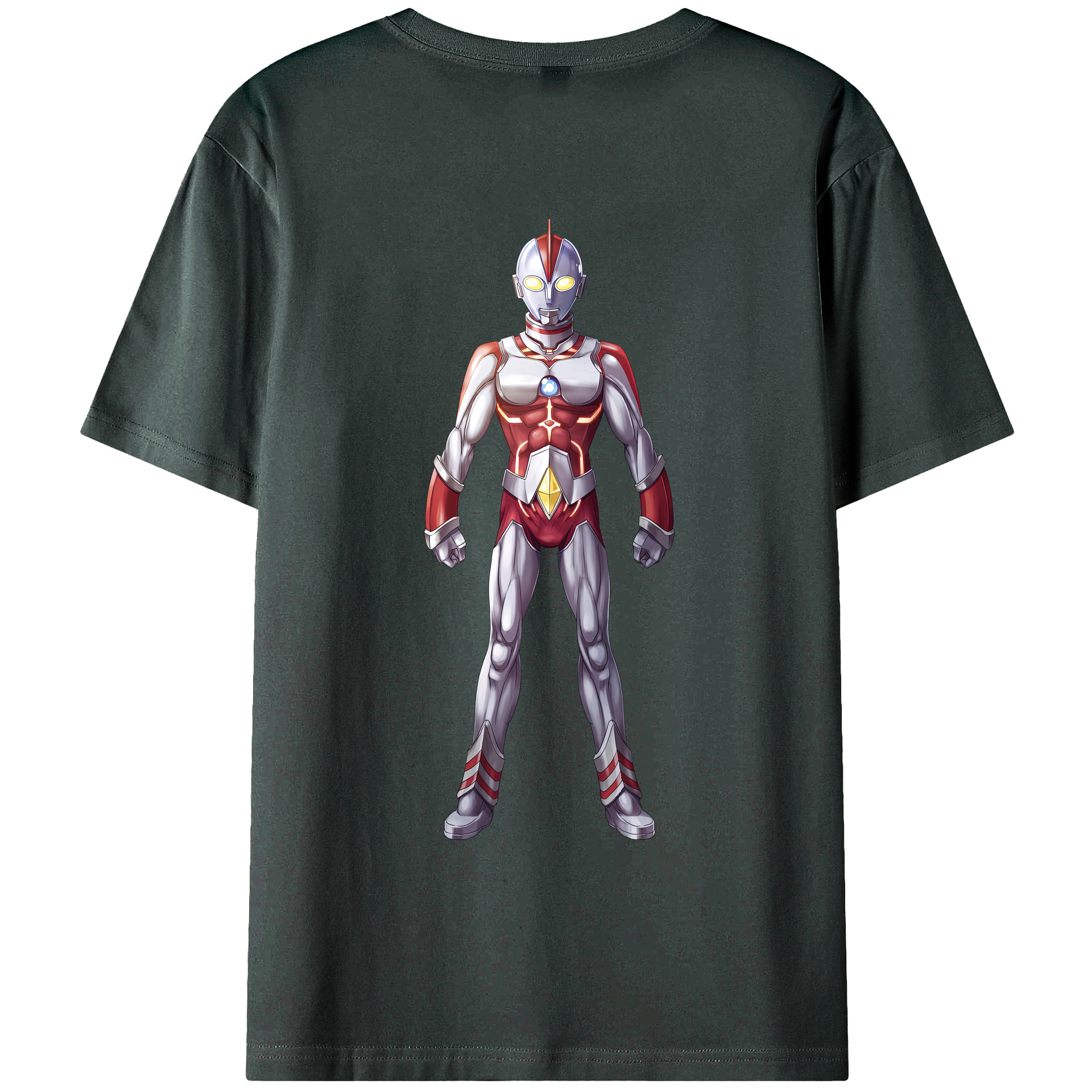 （画像用） ウルトラマン Ultraman 綿100％ メンズ半袖Tシャツ（バックプリント） 通気性